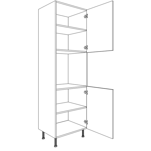 Vysoká skriňa EXPRES GO6002 š60 x v 204cm na rúru s výškou 60cm - antracit vysoký lesk