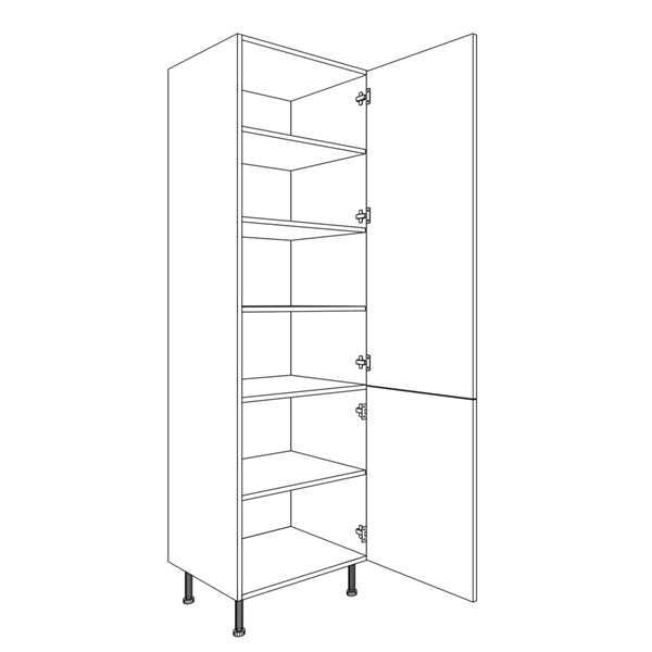 Vysoká skriňa EXPRES HDV4502 š45 x v204cm - antracit vysoký lesk