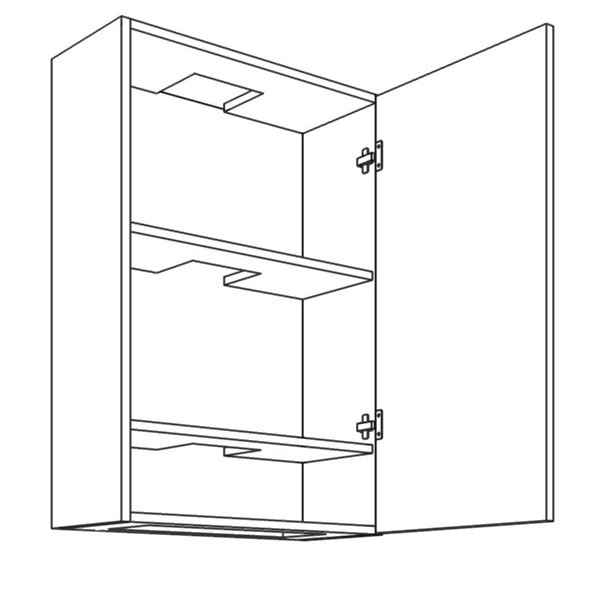 Horná skrinka EXPRES WDAF6003 š60 x v96cm na digestor - satin vysoký lesk