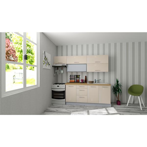 Horná skrinka EXPRES WFLG9002 š90 x v72cm s výklopnými dvierkami, 1x sklenená výplň, 1x DTD - satin vysoký lesk