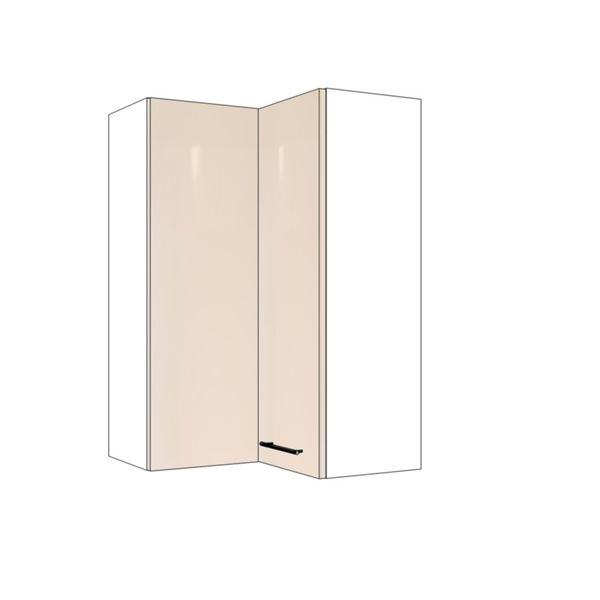 Horná skrinka EXPRES WE6503 š65 x v100cm rohová - satin vysoký lesk