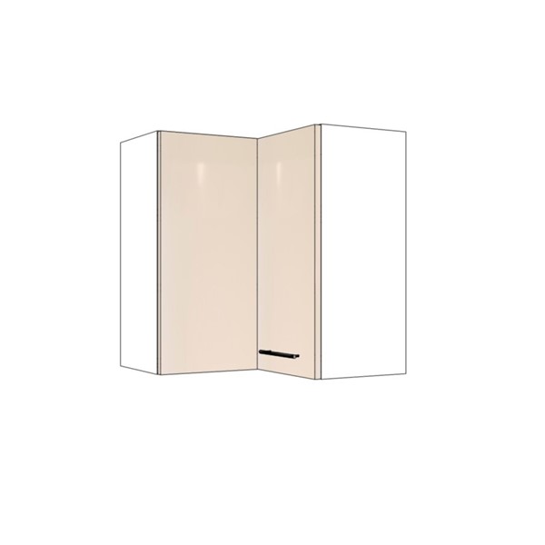Horná skrinka EXPRES WE6502 š65 x v72cm rohová - satin vysoký lesk