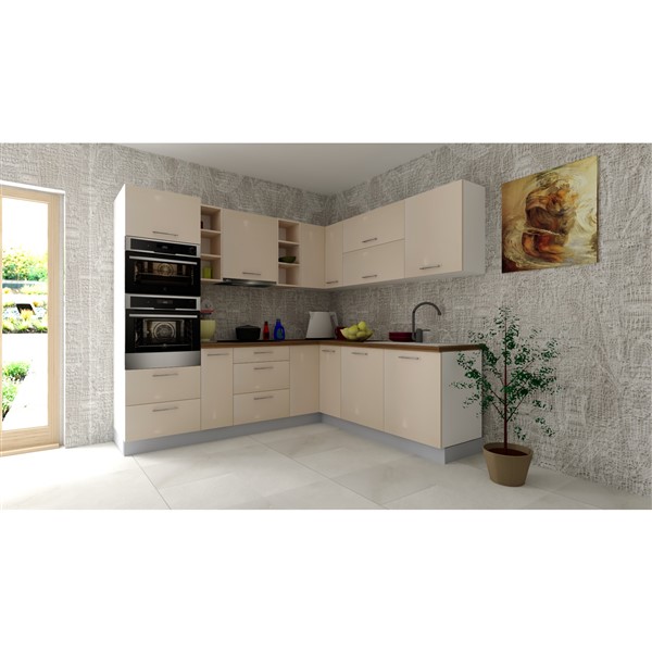 Horná skrinka EXPRES WE6502 š65 x v72cm rohová - satin vysoký lesk