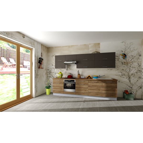 Horná skrinka EXPRES WFL9002 š90 x v 72cm s 2 výklopnými dvierkami - antracit vysoký lesk