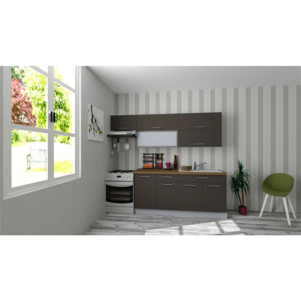 Horná skrinka EXPRES WFLG9002 š90 x v72cm s výklopnými dvierkami, 1x sklenená výplň, 1x DTD - antracit vysoký lesk