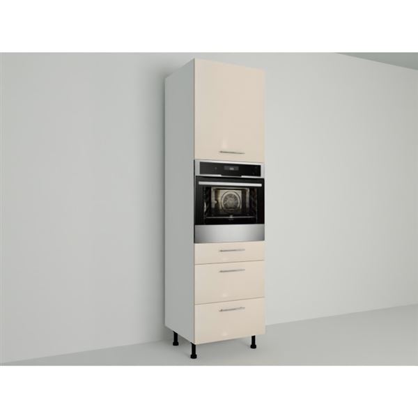 Vysoká skriňa EXPRES GO2ASTD6002 š60 x v204cm na rúru s výškou 60cm so zásuvkou a výsuvom STANDARD - satin vysoký lesk