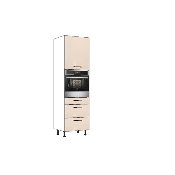 Vysoká skriňa EXPRES GO2ASTD6002 š60 x v204cm na rúru s výškou 60cm so zásuvkou a výsuvom STANDARD - satin vysoký lesk