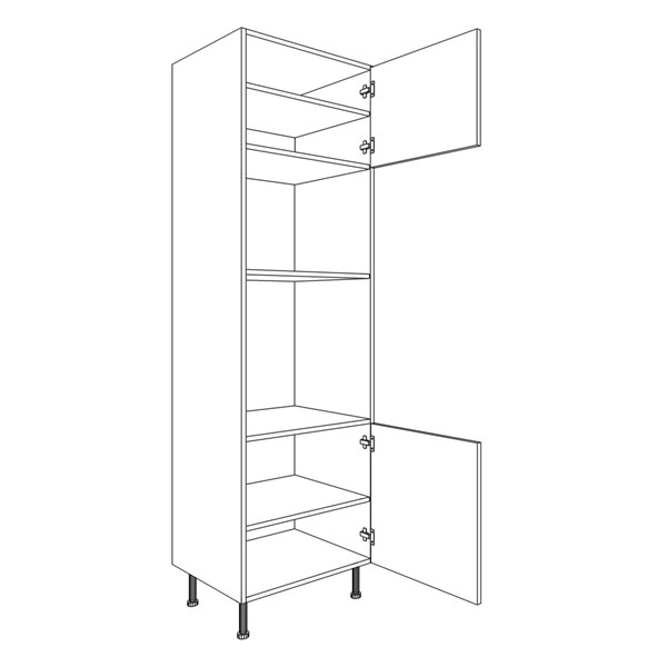Vysoká skriňa EXPRES GMDK456002 š60 x v204cm na rúru 60cm a mikrovlnku 45cm - antracit vysoký lesk