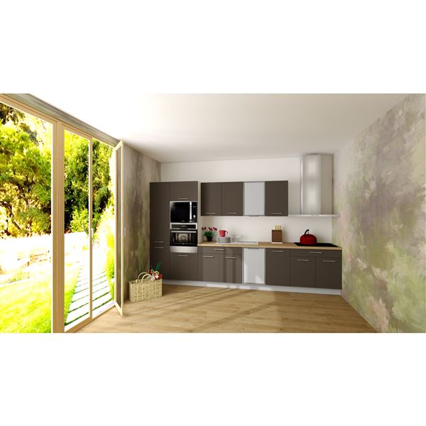 Vysoká skriňa EXPRES GMDK456002 š60 x v204cm na rúru 60cm a mikrovlnku 45cm - antracit vysoký lesk