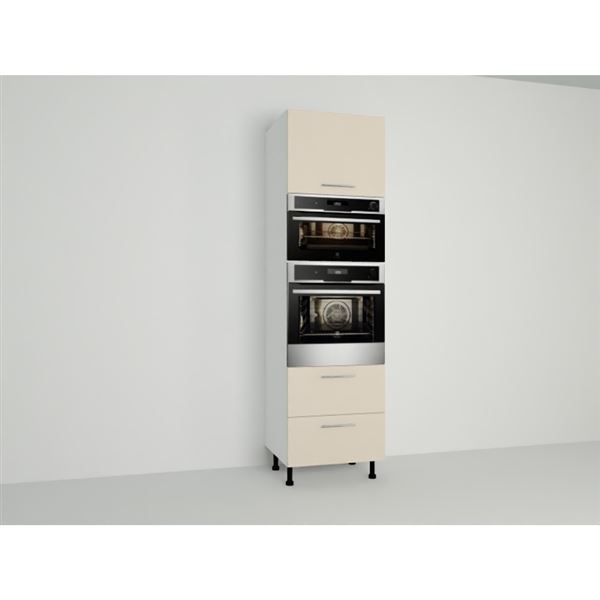 Vysoká skriňa EXPRES GM382ALUX6002 š60 v 204cm na rúru 60cm a mikrovlnku 38cm s výsuvom LUX - sand mat
