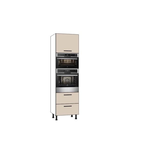 Vysoká skriňa EXPRES GM382ASTD6002 š60 x v204cm na rúru 60cm a mikrovlnku 38cm s výsuvom STANDARD - sand mat