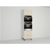 Vysoká skriňa EXPRES  GM452ALUX6002 š60 x v204cm na rúru 60cm a mikrovlnku 45cm s výsuvom LUX - sand mat