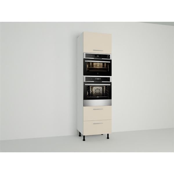 Vysoká skriňa EXPRES  GM452ALUX6002 š60 x v204cm na rúru 60cm a mikrovlnku 45cm s výsuvom LUX - sand mat