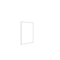 SSU56 Pravoľavá vymeniteľná bočnica pre dolnú skrinku 72x56cm - biela vysoký lesk
