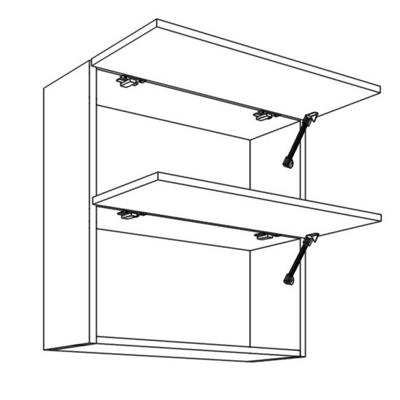 Kuch. blok EXPRES 50 Š/V/H: 377x204x60cm - biela vysoký lesk