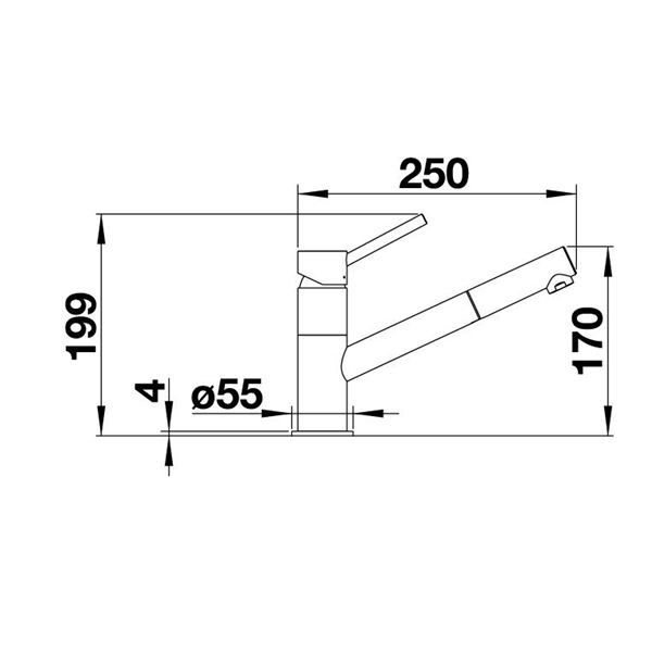Blanco KANO-S chróm so sprškou 521 503