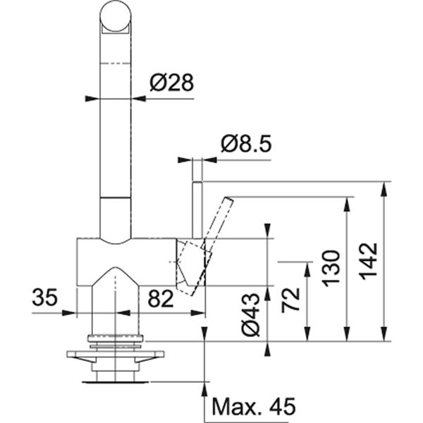 Franke FN 0523.905 leskla dymova