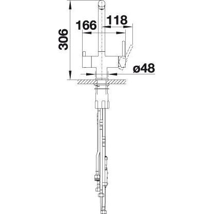 Blanco FONTAS-S II PVD steel so sprškou 525 199