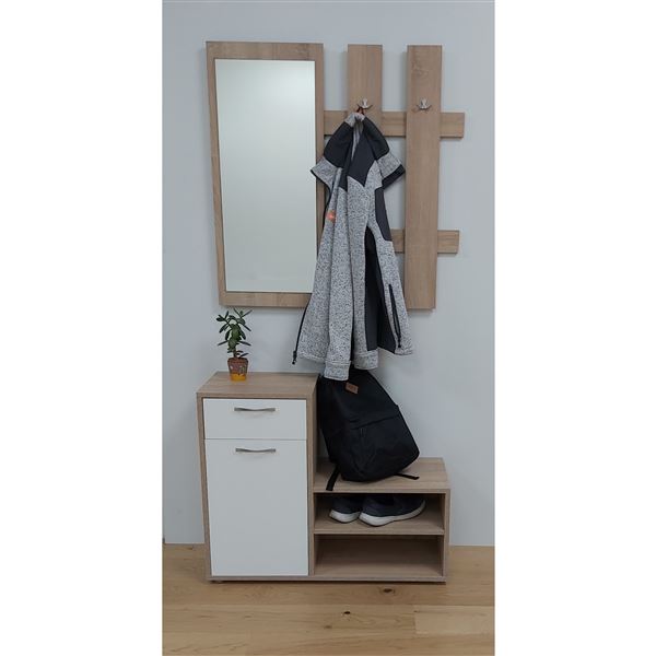 Predsieň LOTTI Dub Sonoma/Biela soft